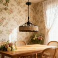 thumbnail image 5 of Rattan Hanging Lamp Pendant Lights Kitchen Island, Farmhouse Pendant Lighting with Hand Woven Wicker Shade, Boho Chandelier Light Fixtures Ceiling Hanging for Dining Room Bedroom Foyer Hallway, 5 of 6