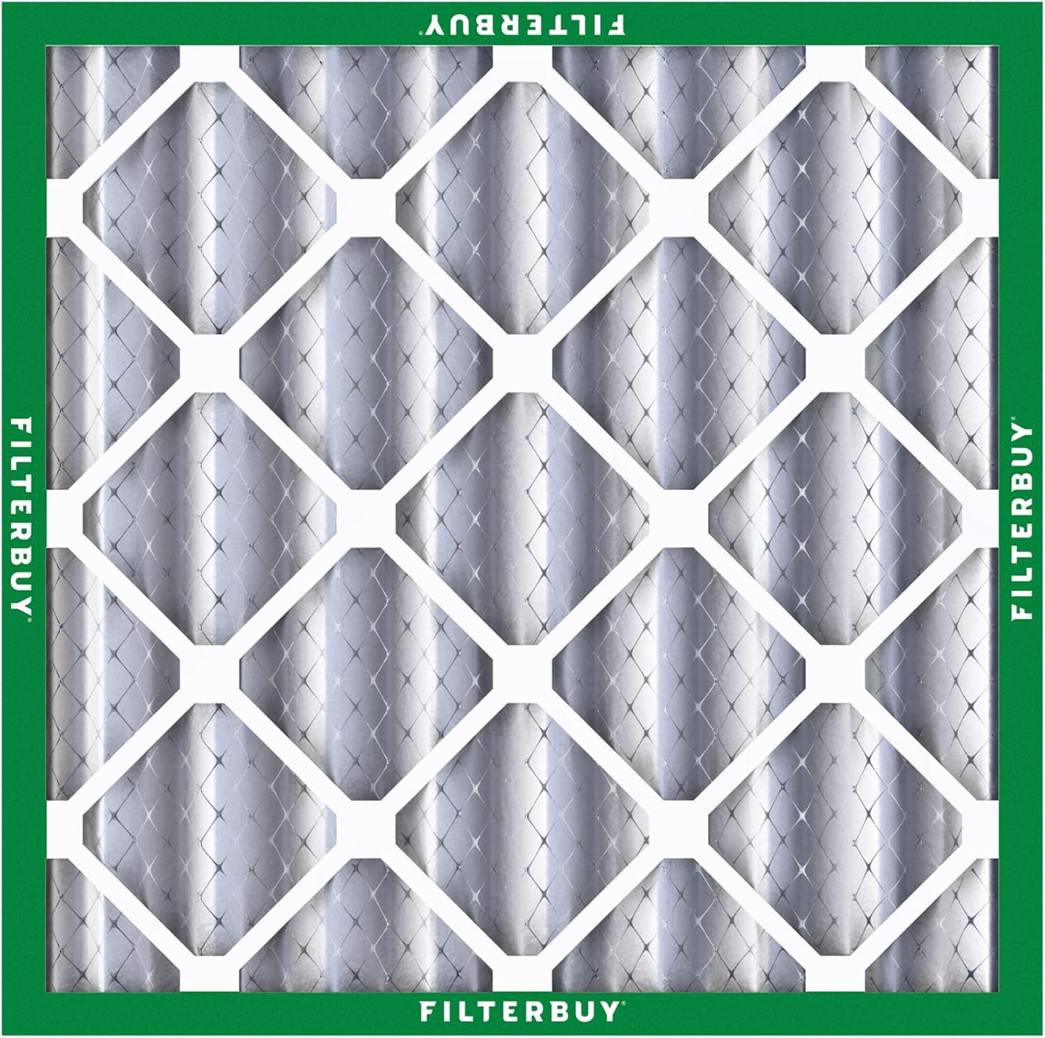 Filterbuy 20x20x4 Air Filter MERV 8 Dust Defense, Pleated HVAC AC Furnace Filter Replacement, 2-Pack