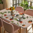 thumbnail image 3 of Ladybugs Eucalyptus Table Cloths for 5 Foot Rectangle Tables, Spring Botanical Leaves Retro Patio Waterproof Elastic Fitted Tablecloths, Washable Rectangular Table Cover for Camping, 3 of 8