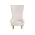 thumbnail image 5 of Best Master Furniture Venetian Tufted Velvet High Back Arm Chair in Cream, 5 of 6