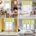 thumbnail image 5 of Spring Daisy Valance Curtain for Windows Watercolor White Yellow Flowers Fields Green Rod Pocket Curtain Valances Short Window Treatments Panels for Kitchen Bathroom Laundry Basement 60 x 14 Inch, 5 of 9