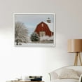 thumbnail image 2 of NIJIAN  Vintage Abstract Prints for Home Decor Red Snowy Barn Christmas on the Farm Wall Hanging Picture & Prints for Bedroom Dining Living Room Office Home Kitchen Decor, 2 of 4