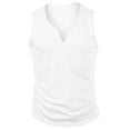 thumbnail image 4 of Mens V Neck Tank Tops Stretchy Slim-Fit Ribbed Sleeveless Undershirts Shirts Pullover Solid Color Comfort Athletic Workout Muscle Vests, 4 of 5