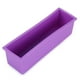 thumbnail image 3 of Molde rectangular de silicona flexible y reutilizable con tapa - Herramientas para hacer jabones DIY Púrpura, 3 of 6
