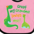 thumbnail image 4 of Inktastic My Great Grandma Loves Me Boys Baby Bib, 4 of 4