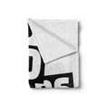 thumbnail image 2 of 30th Birthday Soft Flannel Fleece Throw Blanket, Funny Birthday Slogan in Pictogram Style Middle Aged Theme, Cozy Plush for Indoor and Outdoor Use, 50" x 70", Black and White, by Ambesonne, 2 of 6