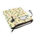 thumbnail image 3 of HELLHERO Book Sleeve Protector Pouch with Decorative Design Handle Polyester Book Carrying Case for Friend Bible or Book 11.42 x 8.66 Inch, Pastel Dinosaur Gathering, 3 of 8
