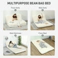 thumbnail image 3 of HOMCOM Contemporary Bean Bag Floor Sofa Bed, Plush Wide Folding Floor Mattress, Foam Filling Wall Couch Sleeper, Cream White, 3 of 9