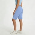thumbnail image 4 of Ynynloco Women's Casual Cargo Shorts with Pockets Elastic High Waist Drawstring Shorts for Women Hiking Short, 4 of 5