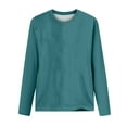 thumbnail image 4 of LYXSSBYX Sweatshirts for Women Loose Fit Fashion Women Casual Long Sleeve Round Neck Loose T-Shirt Blouse Tops, 4 of 4