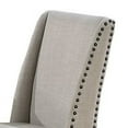 thumbnail image 3 of Alex Dining Side Chair Set of 2, Wingback, Nailhead Brown Wood, Beige, 3 of 5