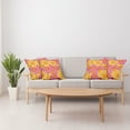 thumbnail image 4 of Ambesonne Floral Throw Pillow Cover 4 Pack, Funky Vibrant Flowers, 16", Yellow Pink Orange, 4 of 5