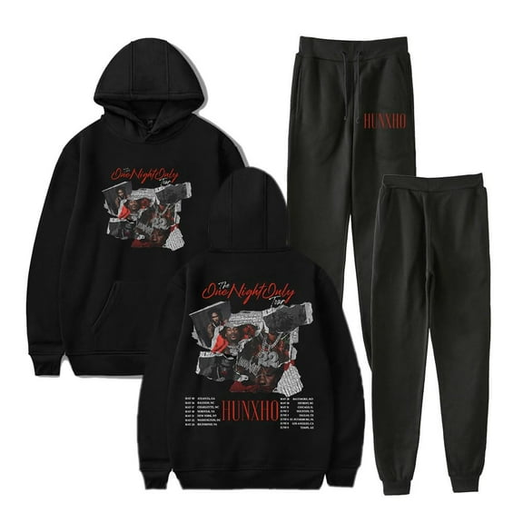 Hunxho Hoodies Pants 2 Pieces Sets The One Night Only Tour Sweatshirt Sweatpant Unisex Suit
