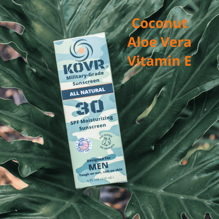 KOVR Mineral Sunscreen SPF 30 - Water Resistant Face and Body Sunscreen Lotion, Unscented, 4 fl oz.