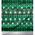 thumbnail image 1 of Soimoi Rayon Fabric Damask & Paisley Ethnic Decor Fabric Printed Yard 42 Inch Wide, 1 of 1
