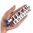 thumbnail image 2 of 1x Metal Chrome TEXAS Edition Star Sate Flag Emblem Fender Side Door Sticker (Chrome), 2 of 4