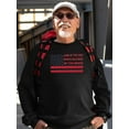 thumbnail image 2 of Land Of The Free Banner Sweatshirt Men -Image by Shutterstock, Male Medium, 2 of 4