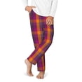 thumbnail image 2 of Hirioo Orange and Purple Plaid for Teenagers' Pajama Pants Womens Lounge Pants with Pockets Pj Bottoms Pants for Men-Small, 2 of 6