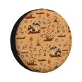 thumbnail image 1 of Fotbe Brown Mushrooms Funda de Llanta de Repuesto con Estampado, Engrosada, Ajuste Universal para Jeep, Remolque, RV, SUV, Camión-14 inch, 1 of 6