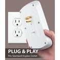 thumbnail image 4 of Fosmon [ETL LISTED] 6 Adaptateur Mural de Sortie avec USB, Parasurtenseur de Prise Murale avec Chargeur 2 Ports USB 2.1A - Blanc, 4 of 7