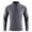 Grey, variant on Men's Spring And Autumn Solid Color Zipper Stand Up Collar Quick Drying Breathable Stretch Base Fitness Long Sleeve T Shirt Alt Shirts