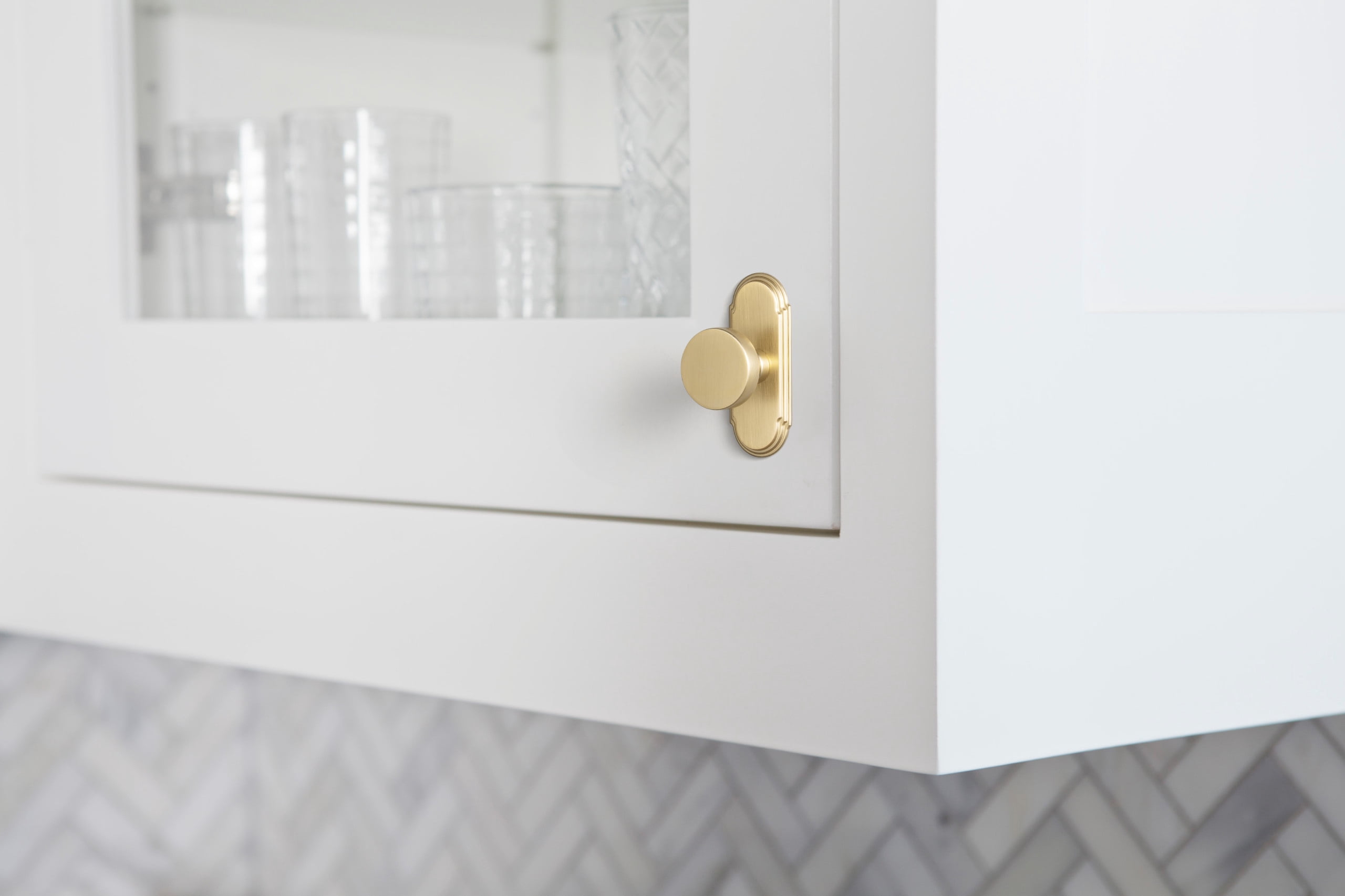 Goo-Ki Champagne Bronze Cabinet Drawer Knobs with Backplate, Single Hole Zinc Alloy Cabinet Handles Kitchen Hardware for,Dresser,Cupboard,Wardrobe, 6 Pack