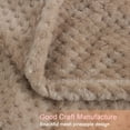 thumbnail image 6 of PiccoCasa Bed Blanket Mesh Soft Plush Fleece Blanket for Full 70"x78", Camel Color, 6 of 7