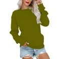 thumbnail image 2 of Hauts pour Femmes Hauts à Manches Longues Amples pour Femmes Hauts Décontractés Surdimensionnés Tunique Plissée Boutonnée Décontractée Automne Hauts à Imprimé d'Halloween pour Femmes Vert Armée G, 2 of 6