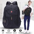 thumbnail image 2 of Mochila para hombre, impermeable, para deporte, trabajo, ocio, escuela, mochila negra, 2 of 5