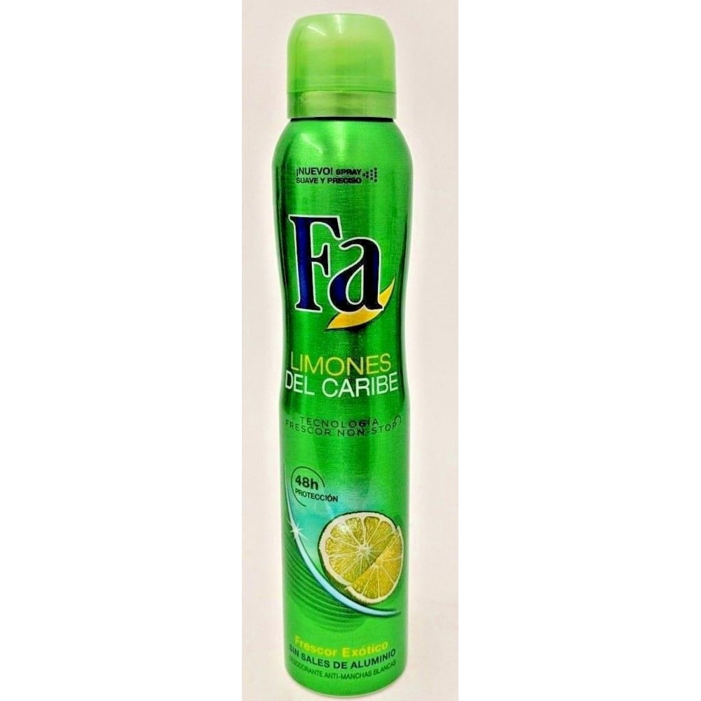 Fa Deodorant Spray Limones Del Caribe 200 ml 48 H Protection Walmart