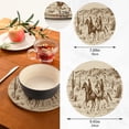 thumbnail image 3 of SKYSONIC Horse Desert Pot Holders Set Trivet Hot Pads Potholder Cotton for Kitchen Weave Pot Mat Cooking Baking Decor Home, 3 of 7