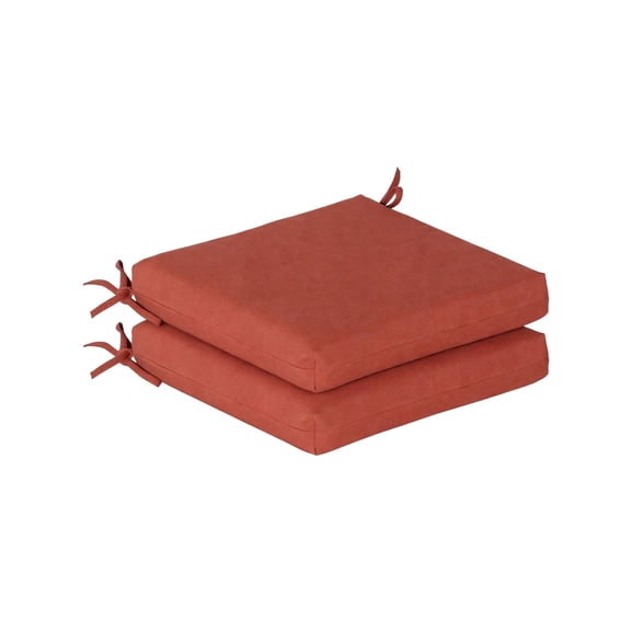 Goodgoods 20" x 20" Outdoor Chair Cushions Set of 2, 30D Foam Water & Fade Resistant, Henna