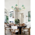 thumbnail image 7 of XAV-B9319-VG-GR Crystorama Lighting Xavier - 6 Light Chandelier-16.5 Inch Tall and 48 Inch Wide-Vibrant Gold/Green Finish, 7 of 7