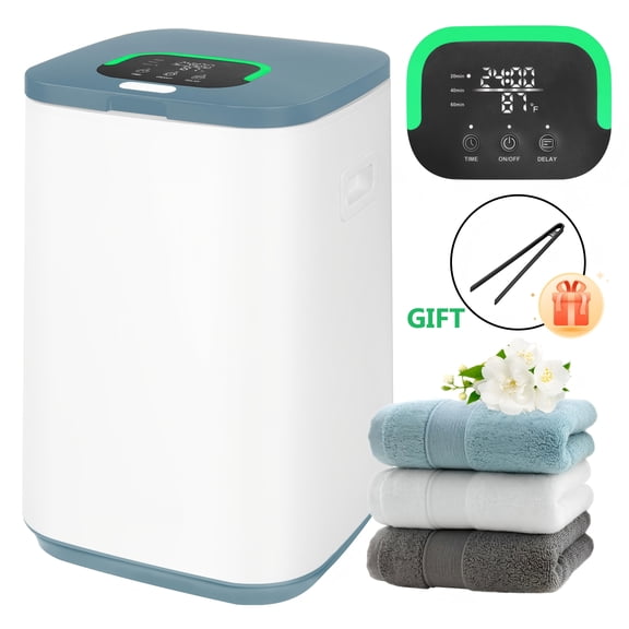 Smart LED Towel Warmer Bucket, 6.08gal Large Capacity with 3 Heat Levels & Timer, for Bathroom, Bedroom, Spa