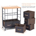 thumbnail image 3 of Costway 6 Tiroirs Tissu Rangement Table Organisateur Vitrine Armoire Furni W / Roues, 3 of 10