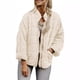 thumbnail image 4 of Chaqueta de manga larga a cuadros para mujer, cárdigan holgado con cremallera, informal, color verde liso, invierno, 2024, 4 of 5