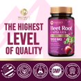 thumbnail image 2 of Beet Root Capsules 1950mg - Organic Beetroot Powder in Vegan Capsules - Premium Beet Root Powder Supplement Supports Nitric Oxide Production, Heart Health & Natural Energy - Bottled in USA, 60 Count, 2 of 5
