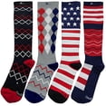 thumbnail image 3 of Swell Relief Patriotic Graduated Moderate Compression Sock L/XL Size Guaranteed to Fit Wide Calves! Set of 4 Pair. L/XL, 3 of 5