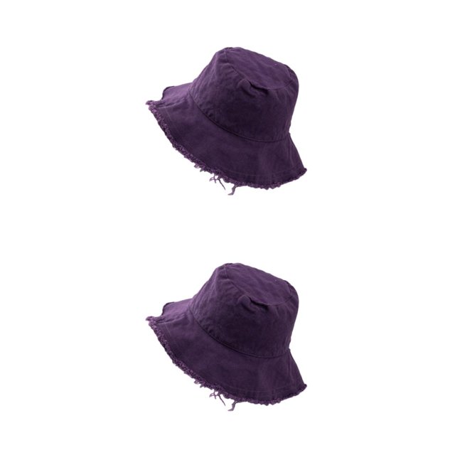 Baohd Bucket Hat Trendy Sun Protection For Outdoor Activities M Easy To Wear purple 2Set