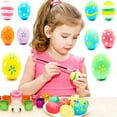 thumbnail image 3 of Kiplyki 50PCS Easter Imitation Plastic Fake Eggs DIY Toys Hand-painted Doodle Prank, 3 of 8