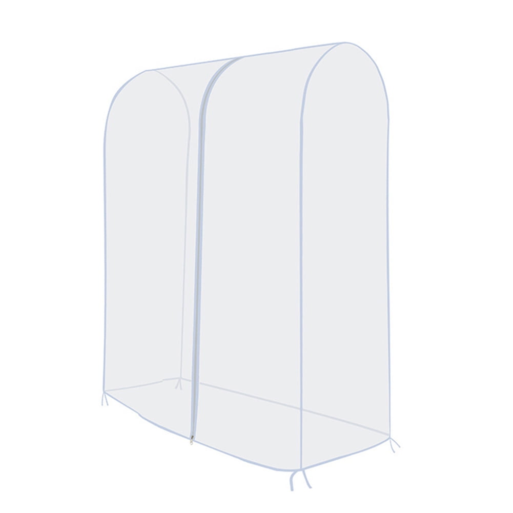Garment Rack Cover Transparent PEVA Rail Rack Cover Clear Zip Clothing