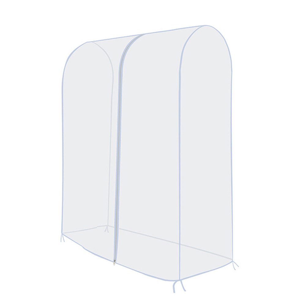 Garment Rack Cover Transparent PEVA Rail Rack Cover Clear Zip Clothing