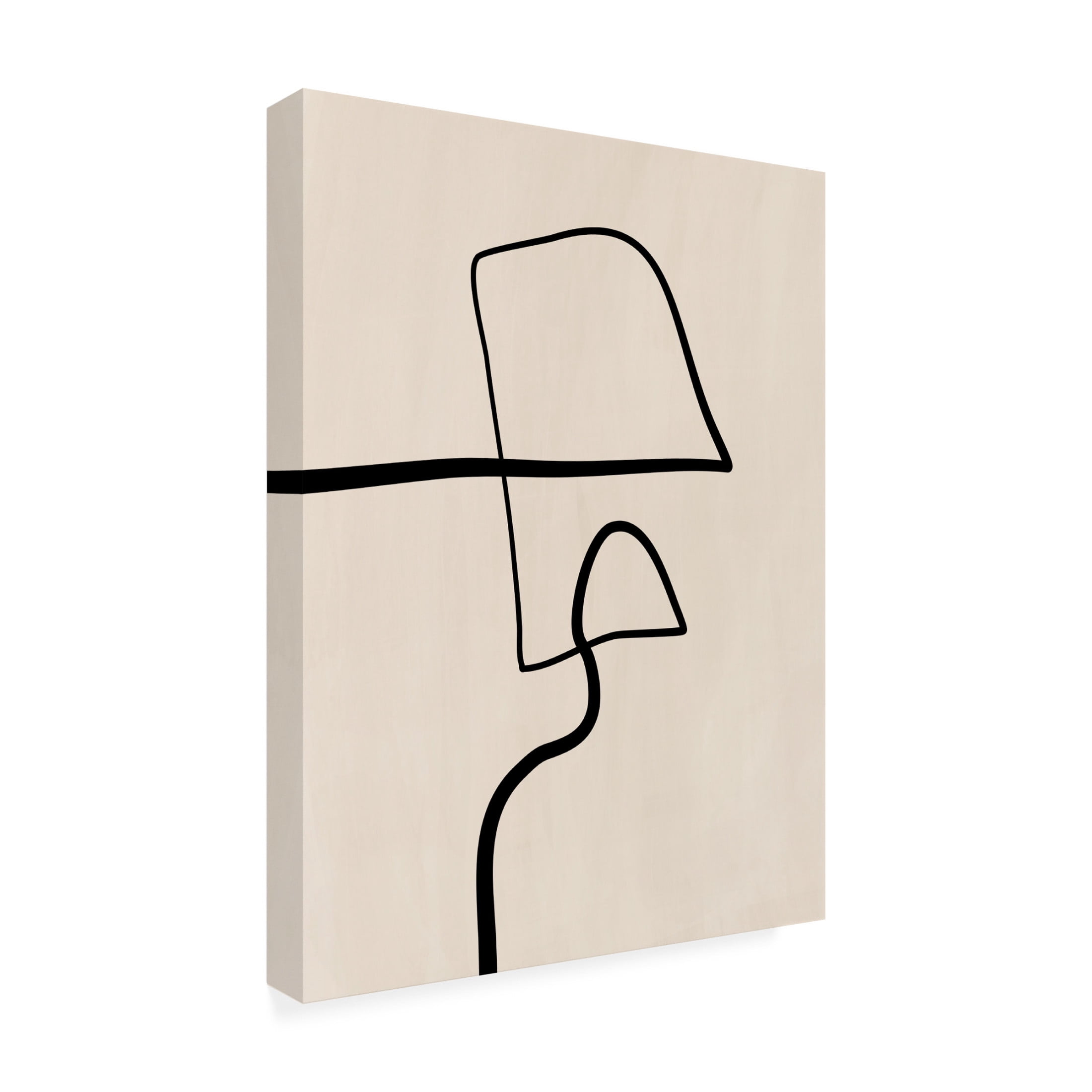 Trademark Fine Art Elena Ristova Single Black Line Artwork Canvas Wall Art