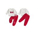 thumbnail image 2 of BemeyourBBs Toddler Baby Boy Valentines Day 2 Piece Outfits Newborn Love Boy Sweatshirt Tops and Pants Set Fall Winter Spring Clothes, 2 of 9