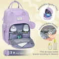 thumbnail image 2 of Ruvalino Multifunction Diaper Bag Backpack, Waterproof Baby Travel Bag for Newborns, Infants, and Toddlers, Taro Purple, 2 of 3