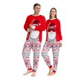 thumbnail image 2 of Traje rojo para padre e hijo, traje familiar de madre e hijo en Europa y una familia de tres cuatro, ropa de casa para Navidad, pijamas, 2 of 5