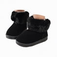 thumbnail image 3 of Linfrsh Boots for Baby Girl Girls & Toddler' Faux Fur Shearling Style Boots, Girls Warm Winter Flat Non-Slip Zip Snow Boots for Indoor Outdoor(Toddler/Little Kid/Big Kid) Black,11.5, 3 of 7