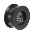 thumbnail image 3 of U Tipo Ranura Polea Nailon Revestido Rulo Rodamiento 5x25x13mm U Ranura Guía Rueda para Puertas Ventana o Conducción Mecánico Equipo, Negro, 3 of 5