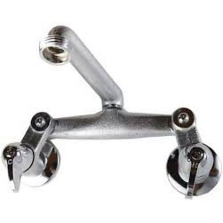 Avalon Adjustable Wall Mount Cast Body Laundry and Kitchen Faucet - Chrome Finish