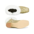 thumbnail image 3 of BLISSFUL STEP Women's Ankle Boots Glitter Faux Fur Square Toe Zipper Chunky Heel Boots Gold 7, 3 of 8